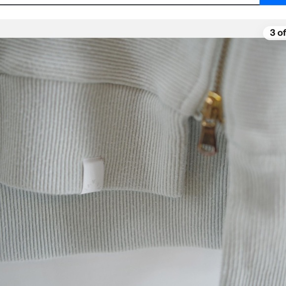 VARLEY gray crew neck sweatshirt with zipper sides size XS - Picture 2 of 5